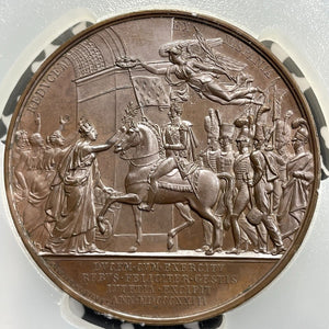 1823 France Louis XVIII/Return Of Duke Of Angouleme Medal PCGS SP65 Lot#GV6623