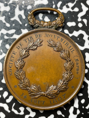 1887 France Montmirail Shooting Festival Medal Lot#OV811 47mm