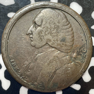 (c. 1760) Great Britain William Bickford Medalet by Kirk Lot#M6476 24MM