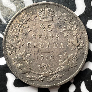1910 Canada 25 Cents Lot#D3886 Silver!
