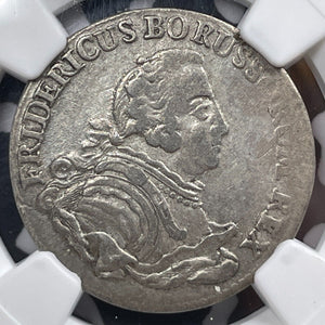 1755-C Germany Prussia 1/12 Thaler NGC XF40 Lot#G6332 Silver! KM#251 Better Date