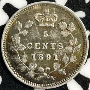 1891 Canada 5 Cents Lot#D5002 Silver! Nice!