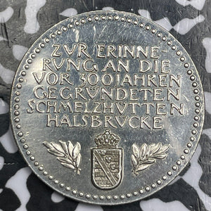 1912 Germany Halsbrucke Smelting Works Medal Lot#JM6394 Silver! 30mm. 258 Minted