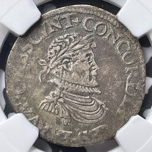 1587 Netherlands Holland 1/20 Leicester Real NGC VF35 Lot#G6491 Silver!