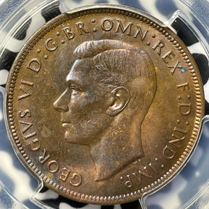 1940 Great Britain 1 Penny PCGS MS64RB Lot#G5245 Beautiful Toning! Better Date!