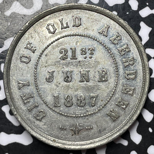 1887 Scotland Queen Victoria Aberdeen Jubilee Medal Lot#D3951 39mm