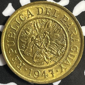 1947 Paraguay 5 Centimos Lot#D1985 High Grade! Beautiful!