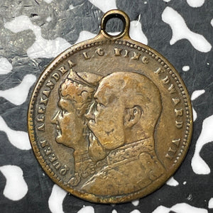 1902 Great Britain Edward VII Coronation Medalet Lot#D4031 21mm