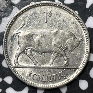 1931 Ireland 1 Shilling Lot#JM6799 Silver! Nice! Better Date