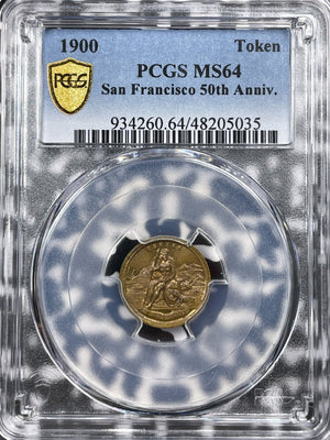 1900 U.S. San Francisco California 50th Anniversary Token PCGS MS64 Lot#G6598