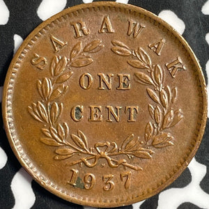 1937 Sarawak 1 Cent Lot#D2944 Nice!