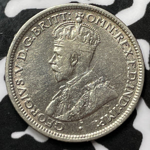 1921 Australia 6 Pence Sixpence Lot#M8226 Silver! Old Cleaning