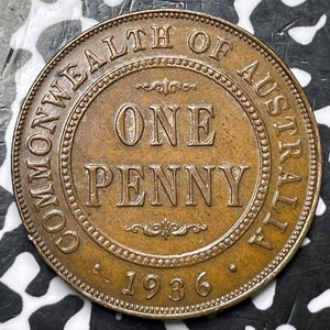 1936 Australia 1 Penny Lot#D3462 High Grade! Beautiful!