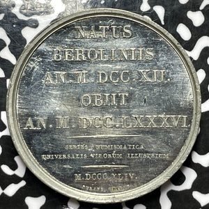 1844 Germany Prussia Kaiser Friedrich White Metal Medal Lot#JM5804 43mm