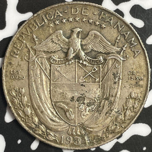 1934 Panama 1/2 Balboa Half Balboa Lot#D1969 Silver!