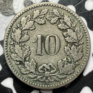1885 Switzerland 10 Rappen Lot#D6048