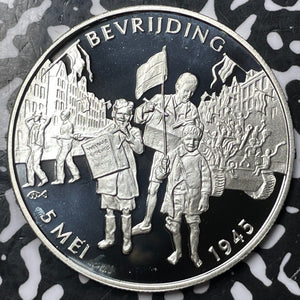 (2004) Netherlands WWII Liberation Medal Lot#OV1178 Silver! 48mm