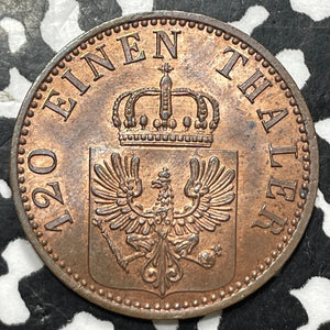 1867-A Germany Prussia 3 Pfennig Lot#M1533 High Grade! Beautiful!
