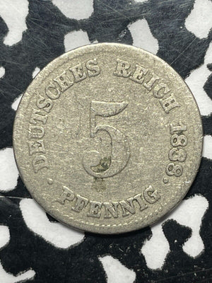 1888-G Germany 5 Pfennig Lot#V9898 Better Date