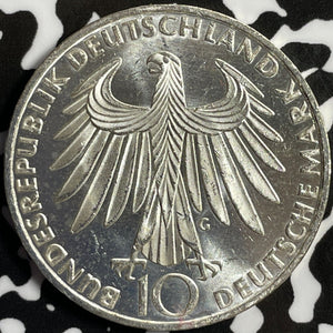 1972-G West Germany 10 Mark Lot#D6222 Silver! High Grade! Beautiful! Olympics