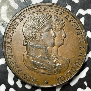 1816 Spain Marriage Of Ferdinand & Isabella Medal Lot#JM6137 34mm