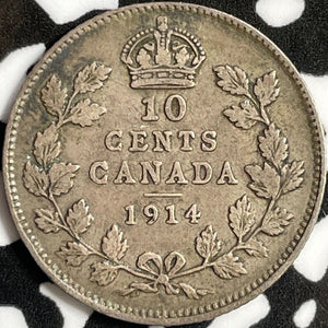 1914 Canada 10 Cents Lot#D4811 Silver!