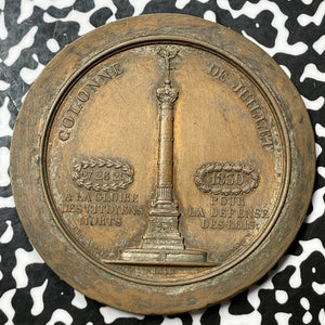 1840 France July Column Inauguration Cliché Medal Lot#OV806 61mm