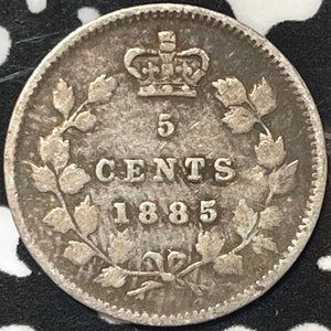 1885 Canada 5 Cents Lot#M7074 Silver!