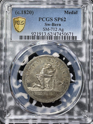 (c.1820) Switzerland Bern Academic Medal PCGS SP62 Lot#G5278 Silver! SM-712