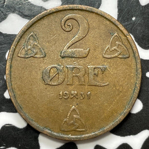 1931 Norway 2 Ore Lot#D2218