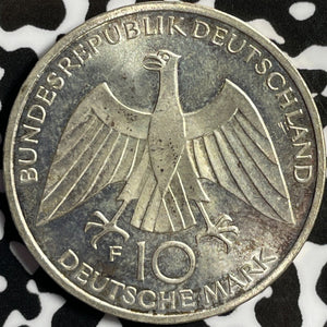 1972-F West Germany 10 Mark Lot#D6226 Silver! High Grade! Beautiful! Olympics