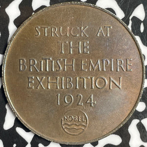 1924 Great Britain British Exhibition Nobel Industries Medal Lot#M9258 36mm