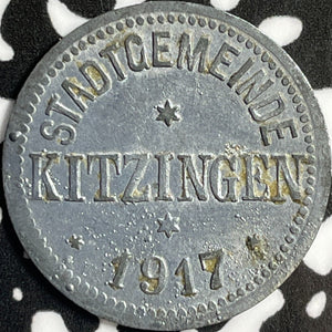 1917 Germany Kitzingen 10 Pfennig Notgeld Lot#D5495 Nice!