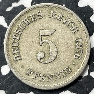 1876-D Germany 5 Pfennig Lot#M1378