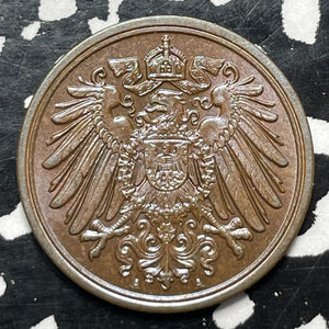 1913-A Germany 1 Pfennig Lot#M0044 High Grade! Beautiful!
