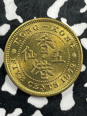 1972 Hong Kong 5 Cents Lot#M2884 High Grade! Beautiful!