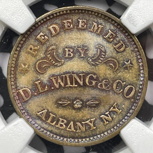(1861-65) U.S. Albany NY D.L. Wing & Co. Civil War Token NGC MS64 Lot#G4946