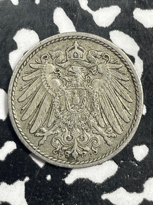 1910-F Germany 5 Pfennig Lot#M0818