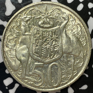 1966 Australia 50 Cents Lot#M6353 Silver! High Grade! Beautiful!