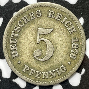 1876-H Germany 5 Pfennig Lot#M4550