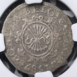 1587 Netherlands Holland 1/20 Leicester Real NGC VF35 Lot#G6491 Silver!