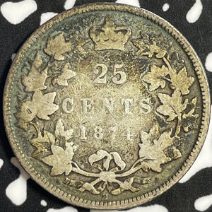 1874-H Canada 25 Cents Lot#D2902 Silver!