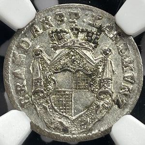 1786-S Germany Brandenburg-Ansbach 1 Kreuzer NGC MS64 Lot#G6632 Silver!