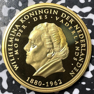 1962 Netherlands Queen Wilhelmina Medal Lot#OV1175 40mm