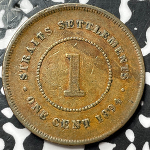 1894 Straits Settlements 1 Cent Lot#D6310