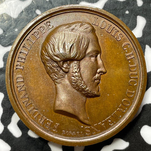 1846 France Duke Of Orleans Medal Lot#JM6141 26mm