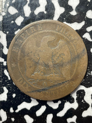 1863-A France 10 Centimes Lot#V9061