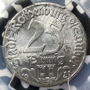 1921 Germany Rothenburg 25 Pfennig Notgeld PCGS MS63 Lot#G6807 Funck-453