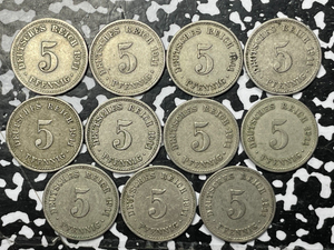 1911-A Germany 5 Pfennig (11 Available) (1 Coin Only)