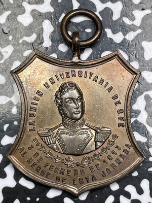 1896 Argentina Patriotic Excursion To San Lorenzo Medal Lot#JM6418 45mm